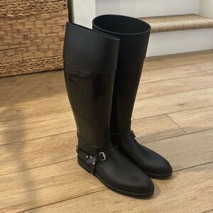 Jimmy Choo black rain boots